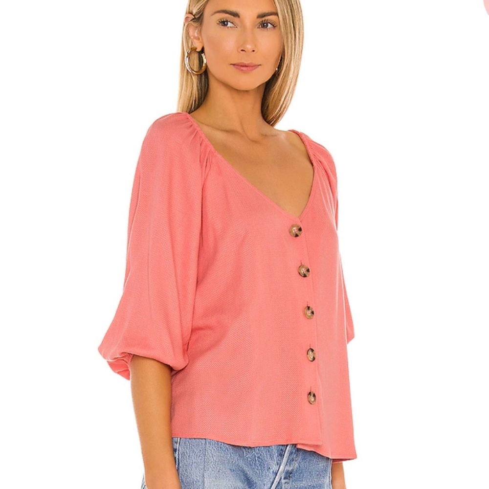 Sanctuary modern button front top